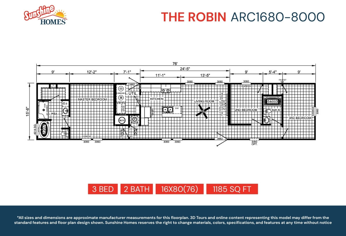 Prime The Robin PRI1680-8000 - Sunshine Homes